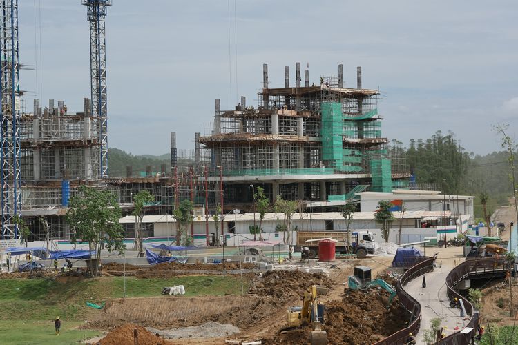 Pembangunan gedung Kementerian di Kawasan Inti Pusat Pemerintahan (KIPP) Ibu Kota Nusantara (IKN) terus berlanjut