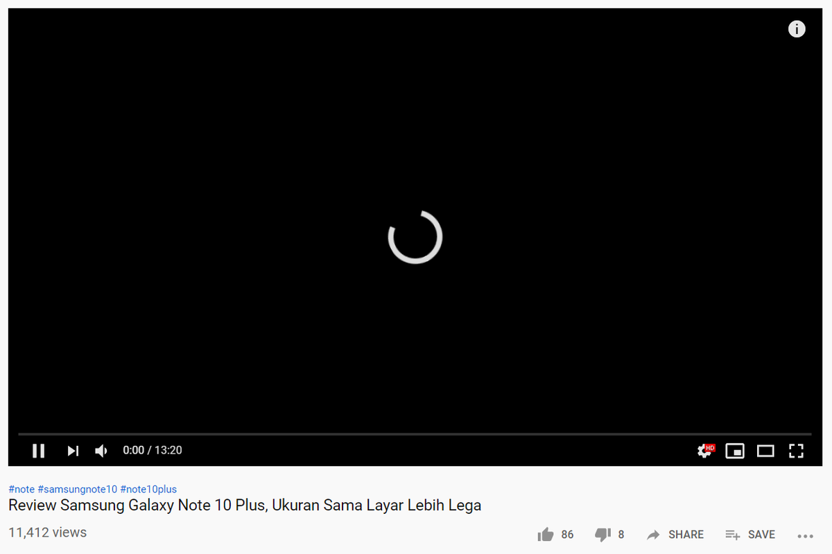 Ilustrasi buffering video di YouTube