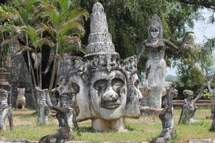 Budha Park di Vientiane, Laos.