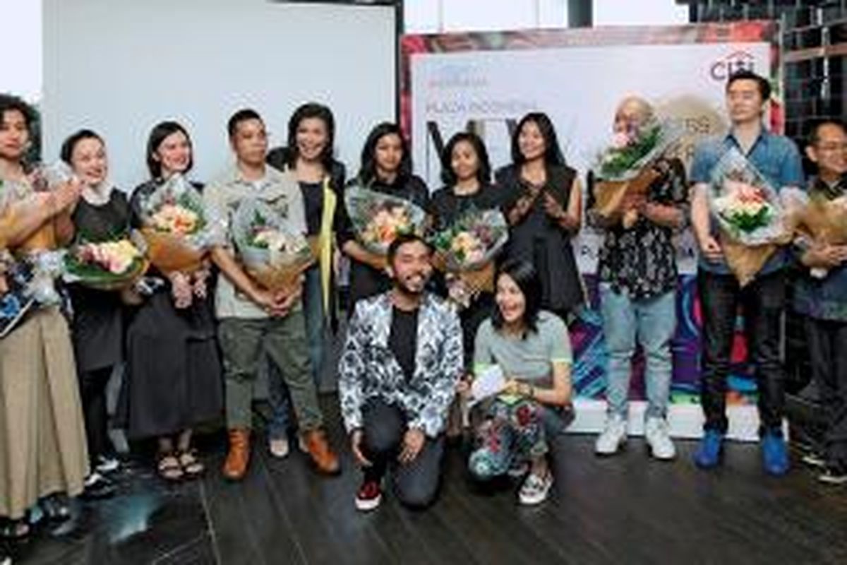 Para partisipan Plaza Indonesia Men's Fashion Week 2015 saat acara press conference di Immigrant, Plaza Indonesia.