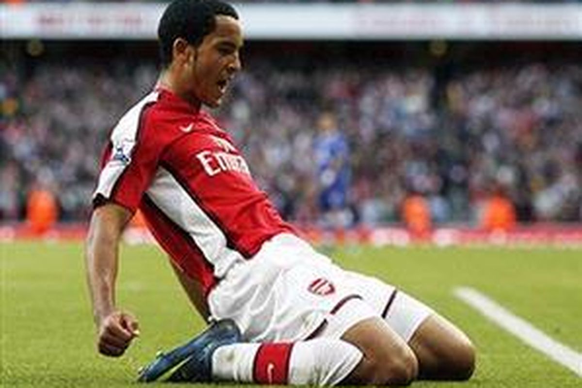 Penyerang Arsenal, Theo Walcott.