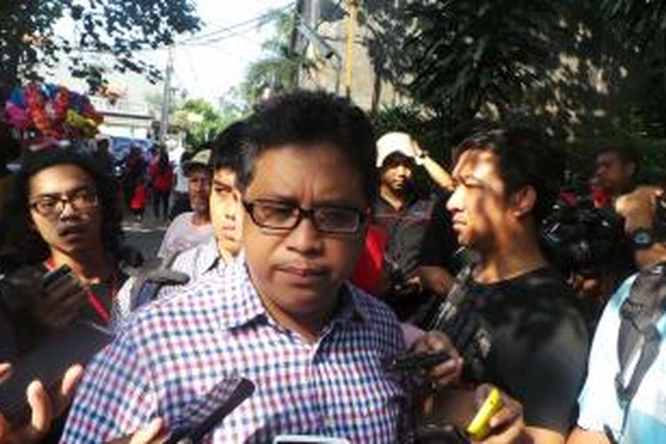 Wakil Sekretaris Jenderal DPP PDI Perjuangan Hasto Kristiyanto di Kebagusan, Jakarta Selatan, Rabu (9/7/2014).