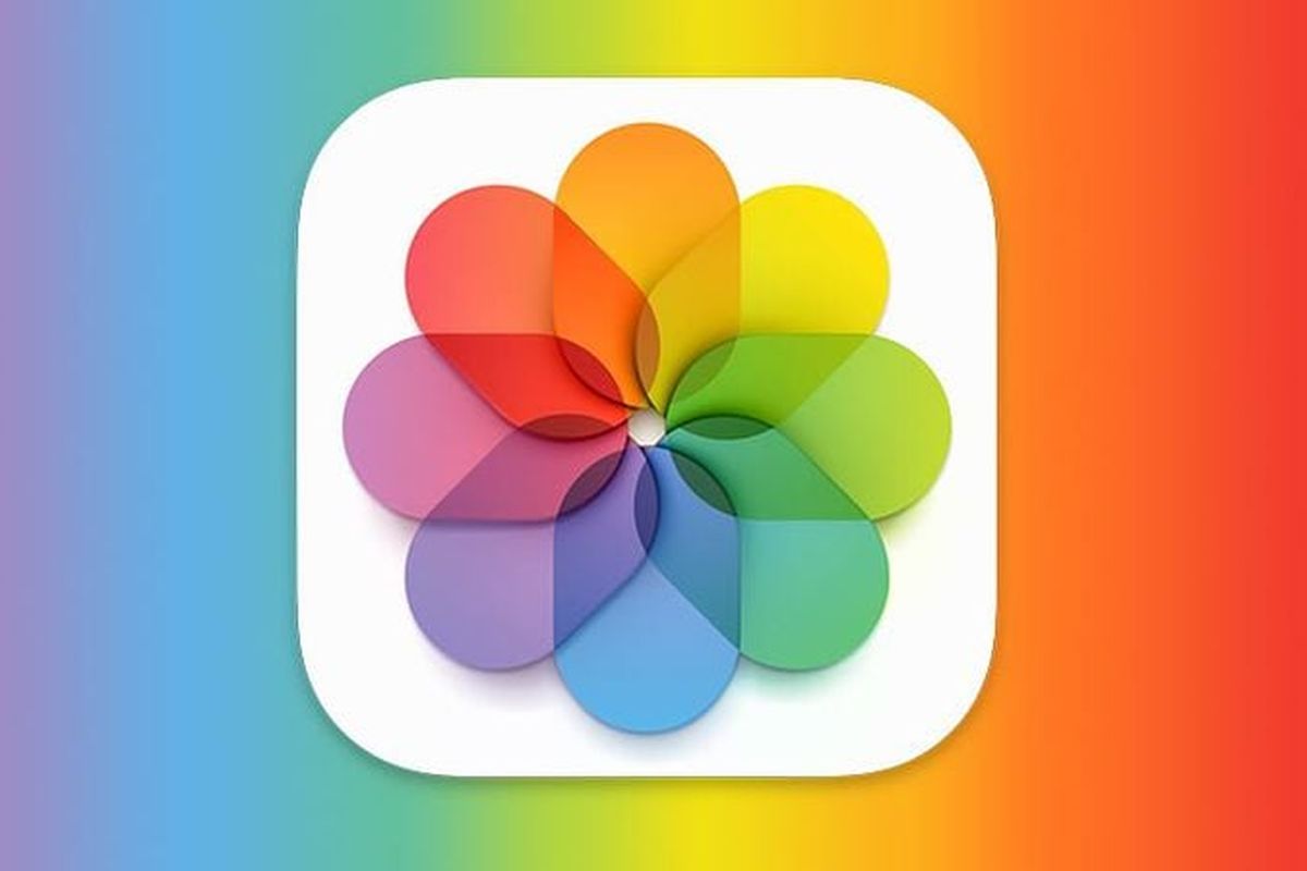 Ilustrasi aplikasi Photos di iOS.