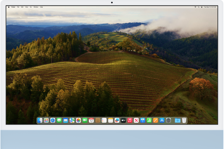 Ilustrasi fitur screen saver slow-motion di MacOS Sonoma.