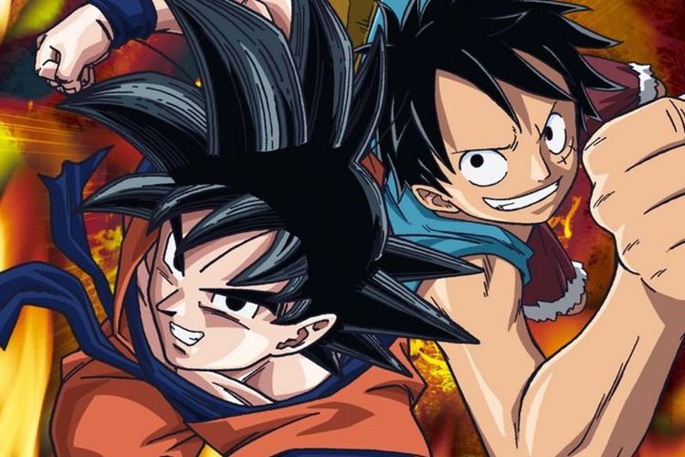 Ilustrasi karakter anime Dragon Ball dan One Piece. [Via cbr.com]