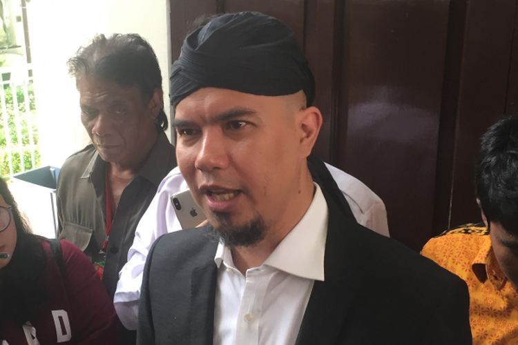 Ahmad Dhani menghadiri sidang kasus dugaan ujaran kebencian di Pengadilan Negeri Jakarta Selatan, Senin (14/5/2018).