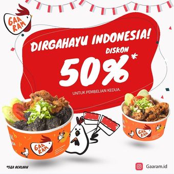 Promo kemerdekaan dari gaaram(Dok. Instagram @gaaram.id)