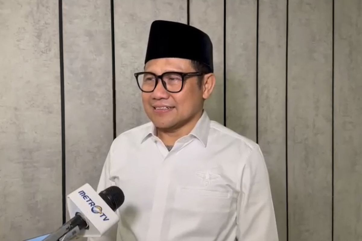 Muhaimin Iskandar (Cak Imin) usai datangi acara Pabean Bersholawat, Sidoarjo