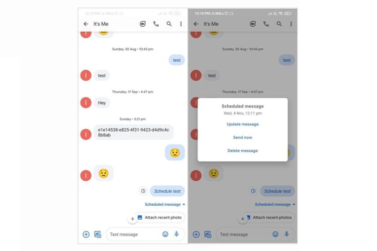 Fitur Schedule Message di aplikasi Google Message