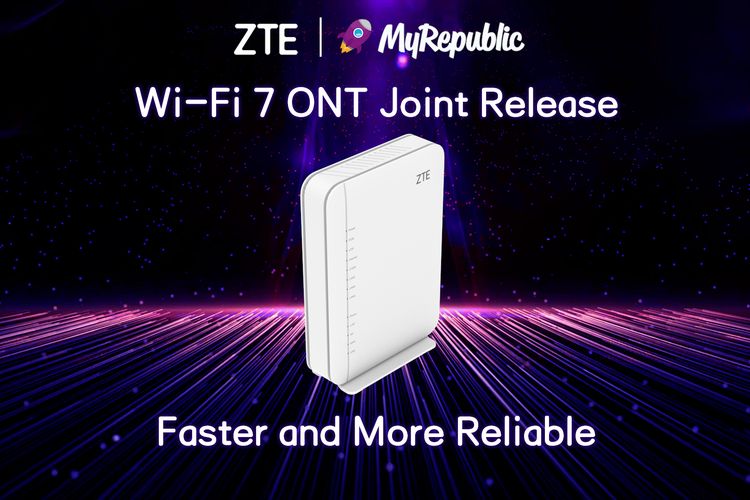Ilustrasi modem WiFi 7 kolaborasi ZTE dan MyRepublic.