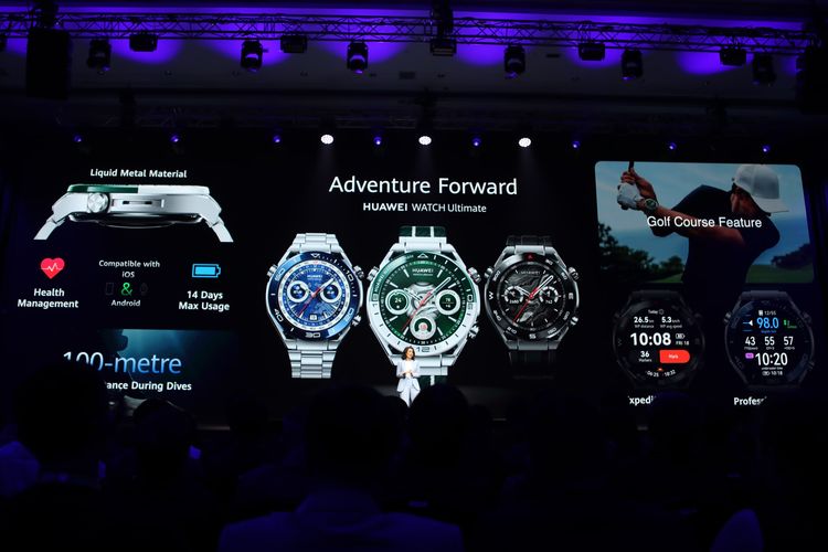 Huawei Ultimate, jam tangan pintar dengan segudang fitur yang tak mengabaikan tampilan yang trendi, diperkenalkan di Kuala Lumpur, Malaysia, Kamis (26/9/20204) 