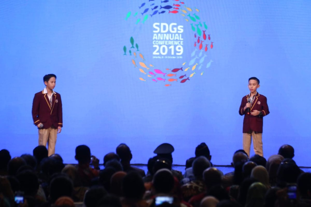 Siswa Binus School Simprug turut berpartisipasi dalam SDGs Conference di Jakarta, 8-9 Oktober 2019.