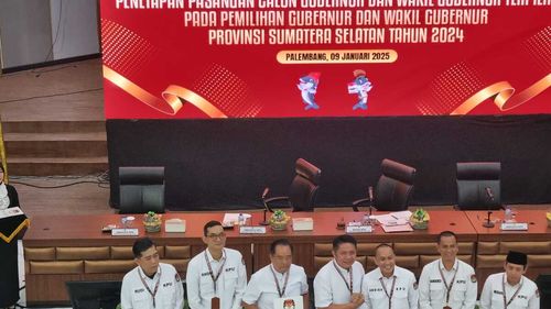 KPU Tetapkan Herman Deru-Cik Ujang Jadi Gubernur-Wakil Gubernur Sumsel 2025-2030