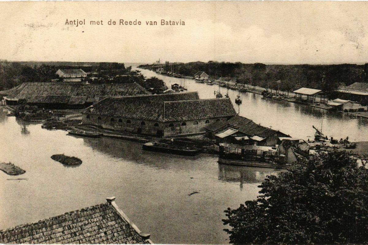 Kartu pos bergambar Ancol di era Batavia