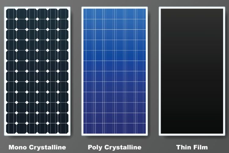 Tiga tipe panel surya yang ada di pasaran