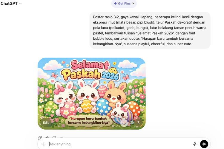 Ilustrasi cara membuat poster Paskah 2026.