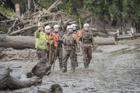 Banjir Lumpur Terjang Selatan California, 13 Orang Tewas