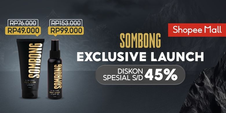 Denny Sumargo memperkenalkan jenama lokal khusus pria, SOMBONG, melalui serangkaian produk perawatan maskulin, eksklusif melalui Shopee.
