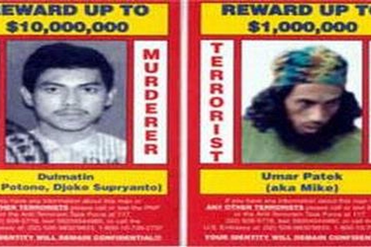 Dulmatin (kiri) dan Umar Patek.