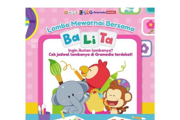 Lomba mewarnai di Gramedia bersama BaLiTa. 