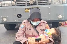 Cerita Aipda Ismi Pangku Anak Saat Amankan Sengketa Pilkada, Si Bungsu Rewel Saat Ibu dan Ayah Bertugas