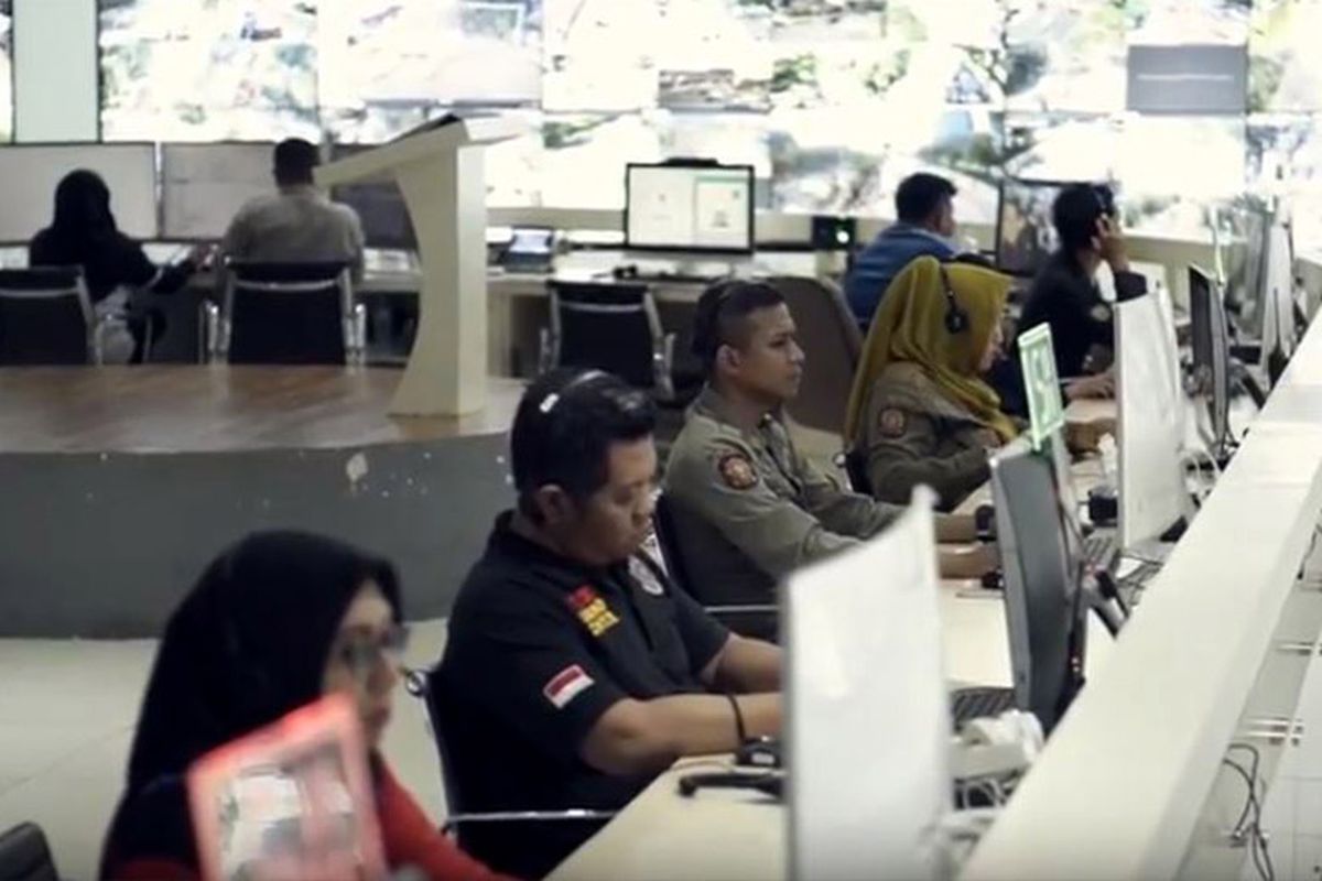 Command Center untuk memantau tangkapan kamera CCTV Face Recognition.