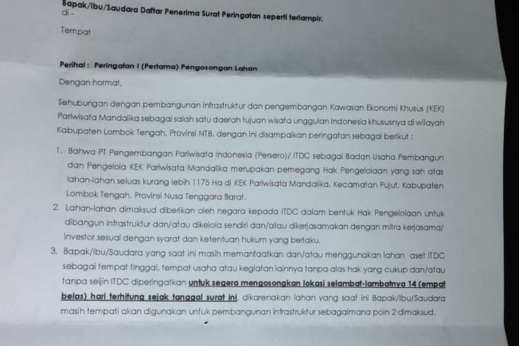 Belum Dapat Ganti Rugi, Warga Tolak Pengosongan Lahan Di Mandalika