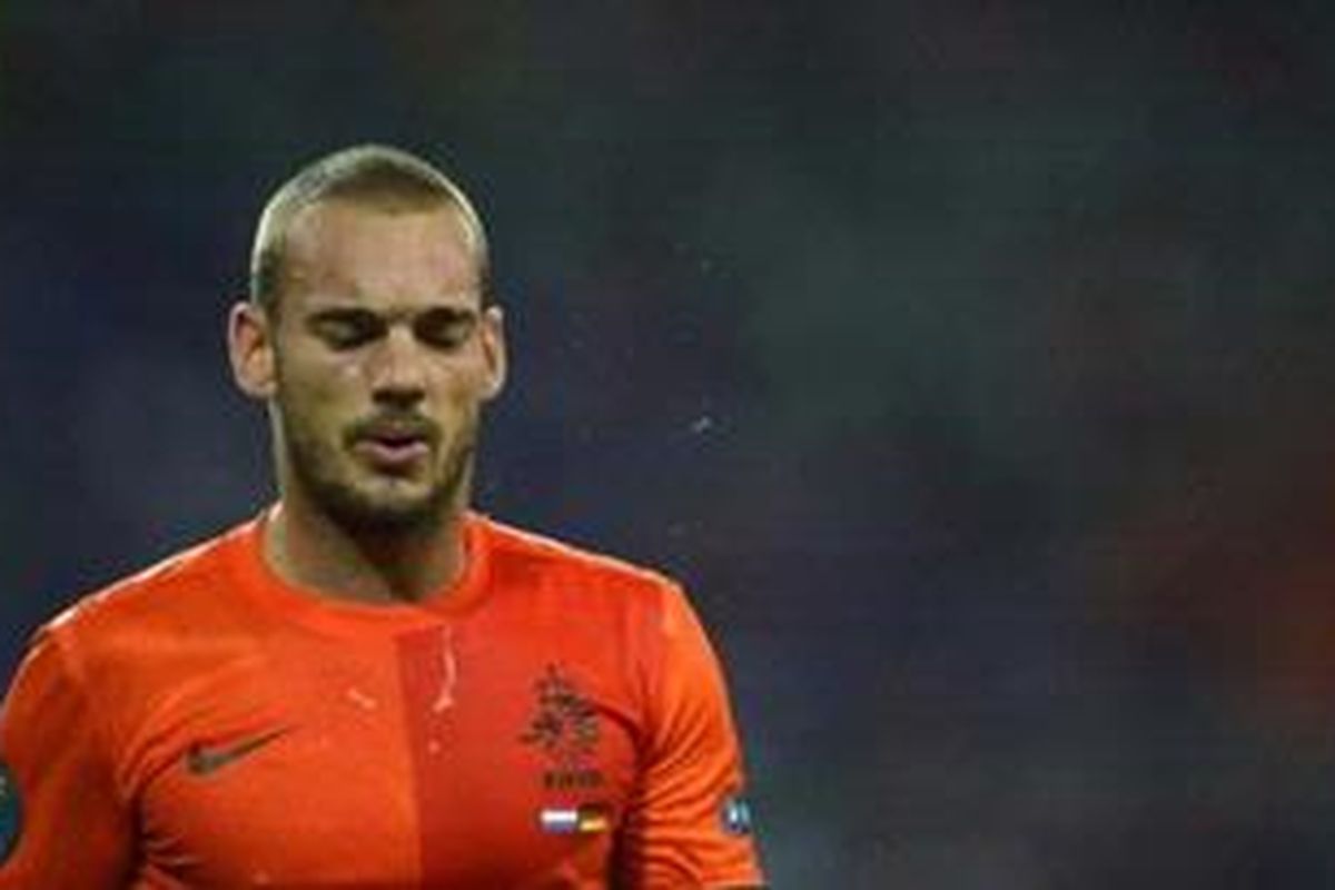 Gelandang Inter Milan asal Belanda, Wesley Sneijder.