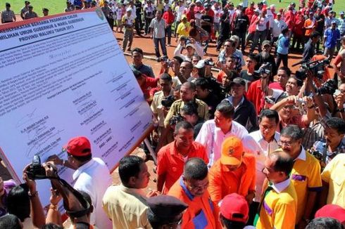 Iring-iringan Massa Saat Pengundian Nomor Urut Peserta Pilkada Resmi Dilarang