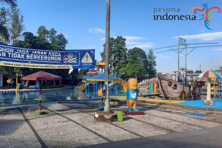 Ilustrasi kolam renang anak di TeeJay Waterpark, Tasikmalaya. 