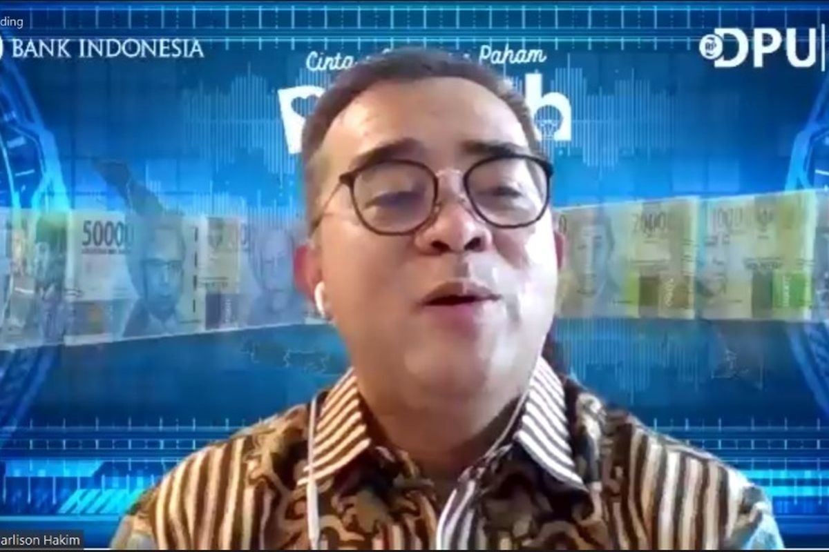 Kepala Departemen Pengelolaan Uang BI Marlison Hakim saat Taklimat Media virtual, Kamis (18/8/2022). BI sebut uang elektronik turunkan penggunaan uang Logam dan peredaran uang palsu.