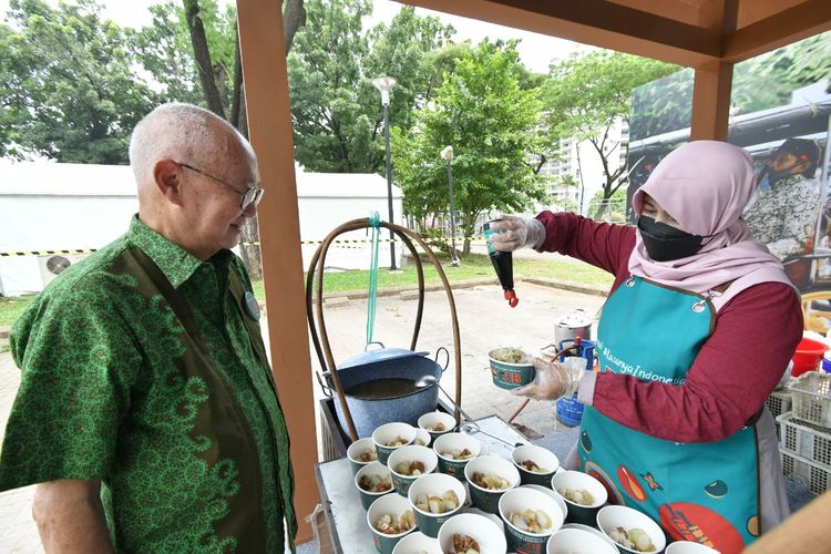 Pakar kuliner Wiliam Wongso di Festival Jajanan Bango 2022. 