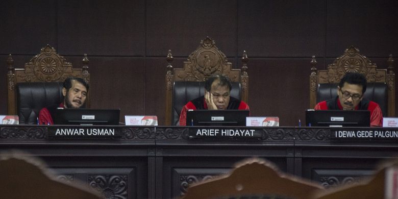 Ketua Majelis Hakim Mahkamah Konstitusi (MK) Arief Hidayat.