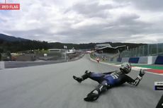 VIDEO - Maverick Vinales Lompat dari Motornya di Kecepatan 230 Km/Jam