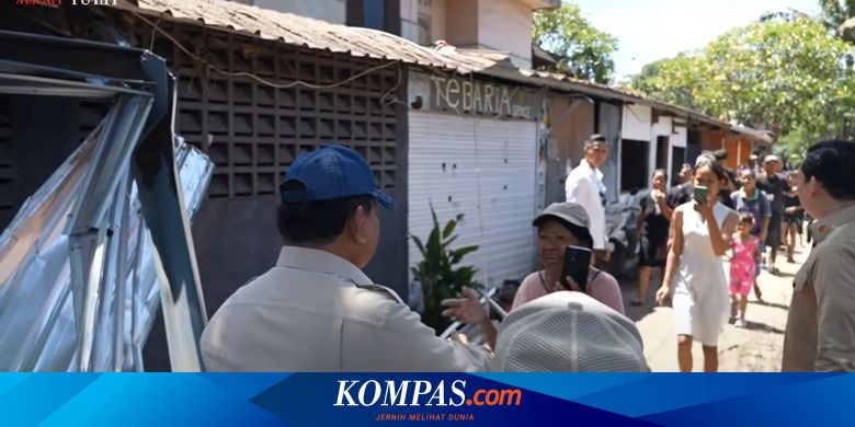 Kelakar Prabowo ke Korban Banjir Bali: Lebih Ganteng Pak Teddy Ya?