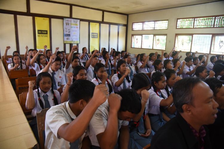 Peluncuran program Future Farmers Indonesia di SMKN 1 Petang, Bali (30/7/2018) 