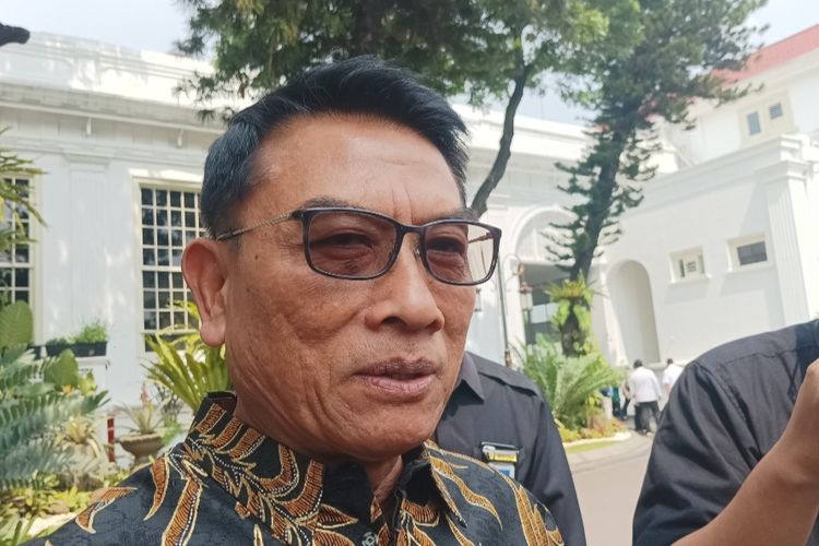 Kepala Kantor Staf Kepresidenan (KSP) Moeldoko di Kompleks Istana Kepresidenan, Jakarta, Senin (26/6/2023).