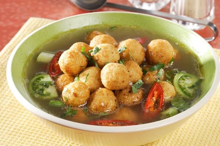   Resep Sup Bakso Ikan Tenggiri, Kuah Asam Pedas Segar聽