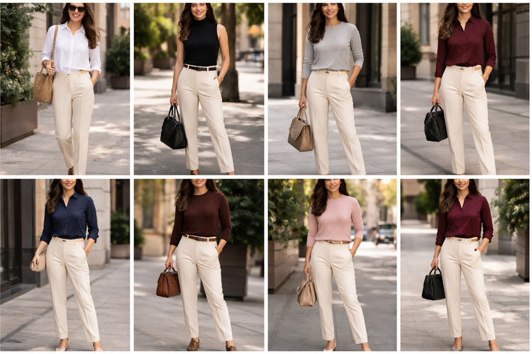 Celana Cream Cocok dengan Baju Warna Apa? Ini 12 Kombinasi Terbaik