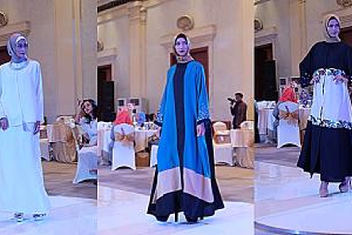 Acara peluncuran koleksi ekslusif Ramadhan HijUp.com di Hotel Dharmawangsa, Jakarta (29/6/2015) bersama empat desainer muslim Indonesia.