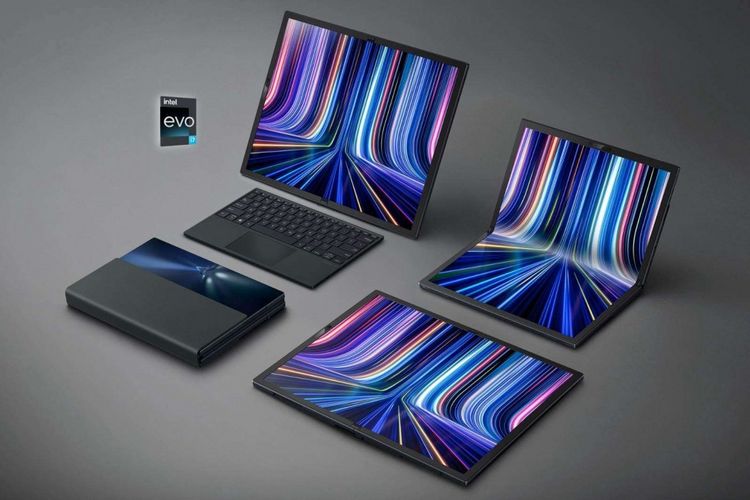 Laptop lipat Asus Zenbook 17 Fold OLED.