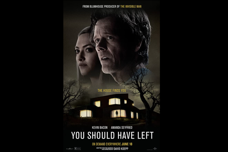 Amanda Seyfried and Kevin Bacon dalam film horor psikologi You Should Have Left (2020).