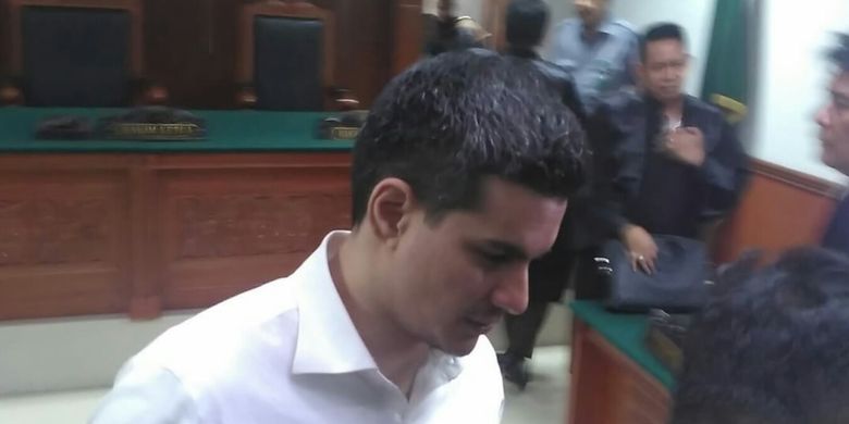 Steve Emmanuel saat persidangan terjerat kasus narkoba