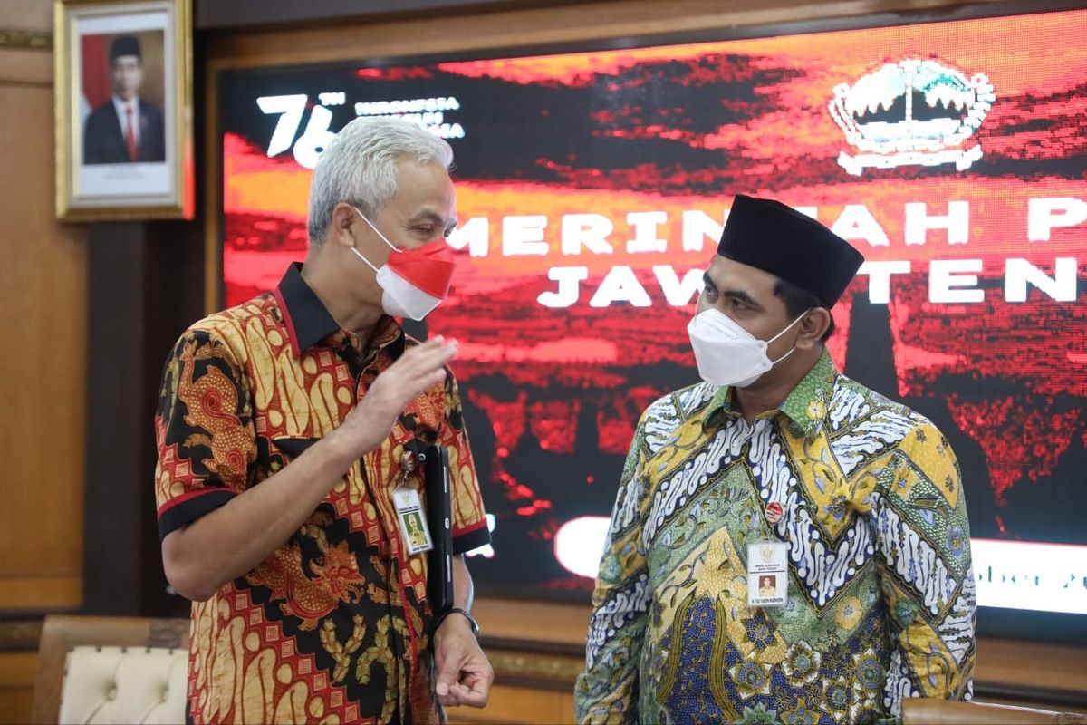 Gubernur Jawa Tengah (Jateng) Ganjar Pranowo dan Wakil Gubernur Jateng Taj Yasin Maimoen dalam salah satu kesempatan.