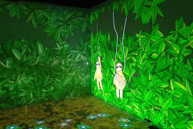 Salah satu ruangan di wahana Virtualand - The Mystic Jungle di Living World Alam Sutera pada 20 Mei-25 Juli 2021.