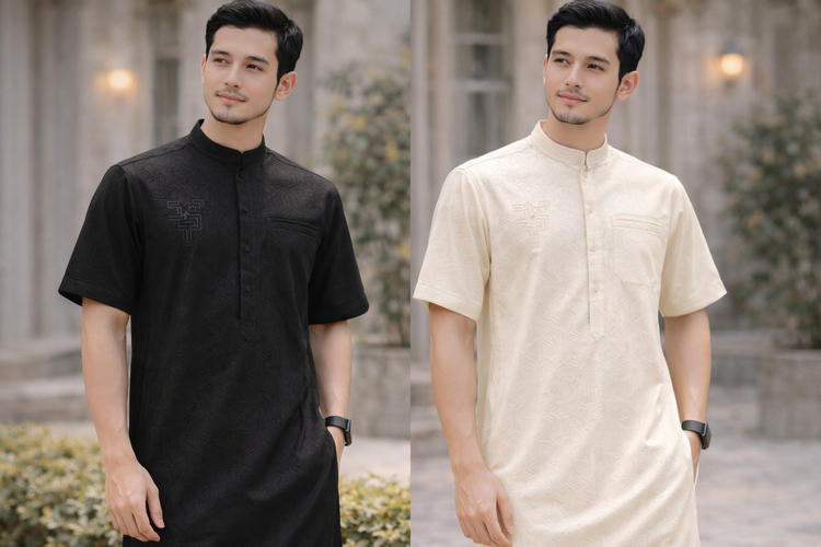 Tren Gamis Pria Lebaran 2026: Material Adem dan Motif Embos Mewah.