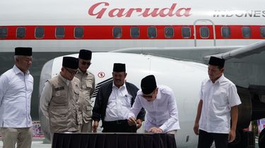 Garuda Indonesia Hadirkan Mockup Pesawat Haji di Aceh