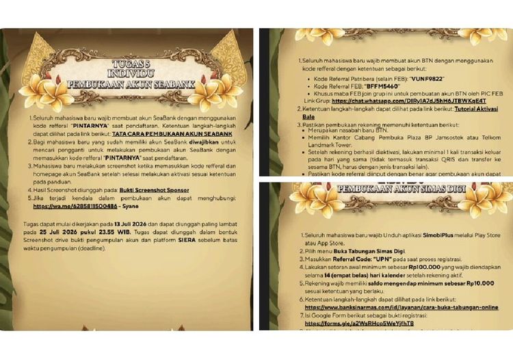BTN Jelaskan terkait Unggahan Viral Mahasiswa UPN Veteran Jakarta Wajib Buka Rekening Bank