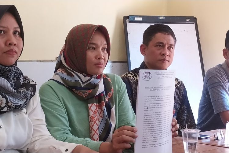 JPPA Jawa Tengah melakukan konferensi pers kasus dugaan pelecehan seksual di Indraprasta, Kota Semarang.
