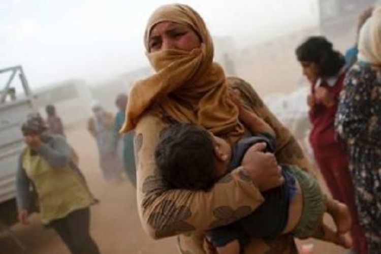 Jutaan pengungsi Suriah melarikan diri dari wilayah perang yang dikuasai kelompok teroris ISIS. (Credit: Reuters) 